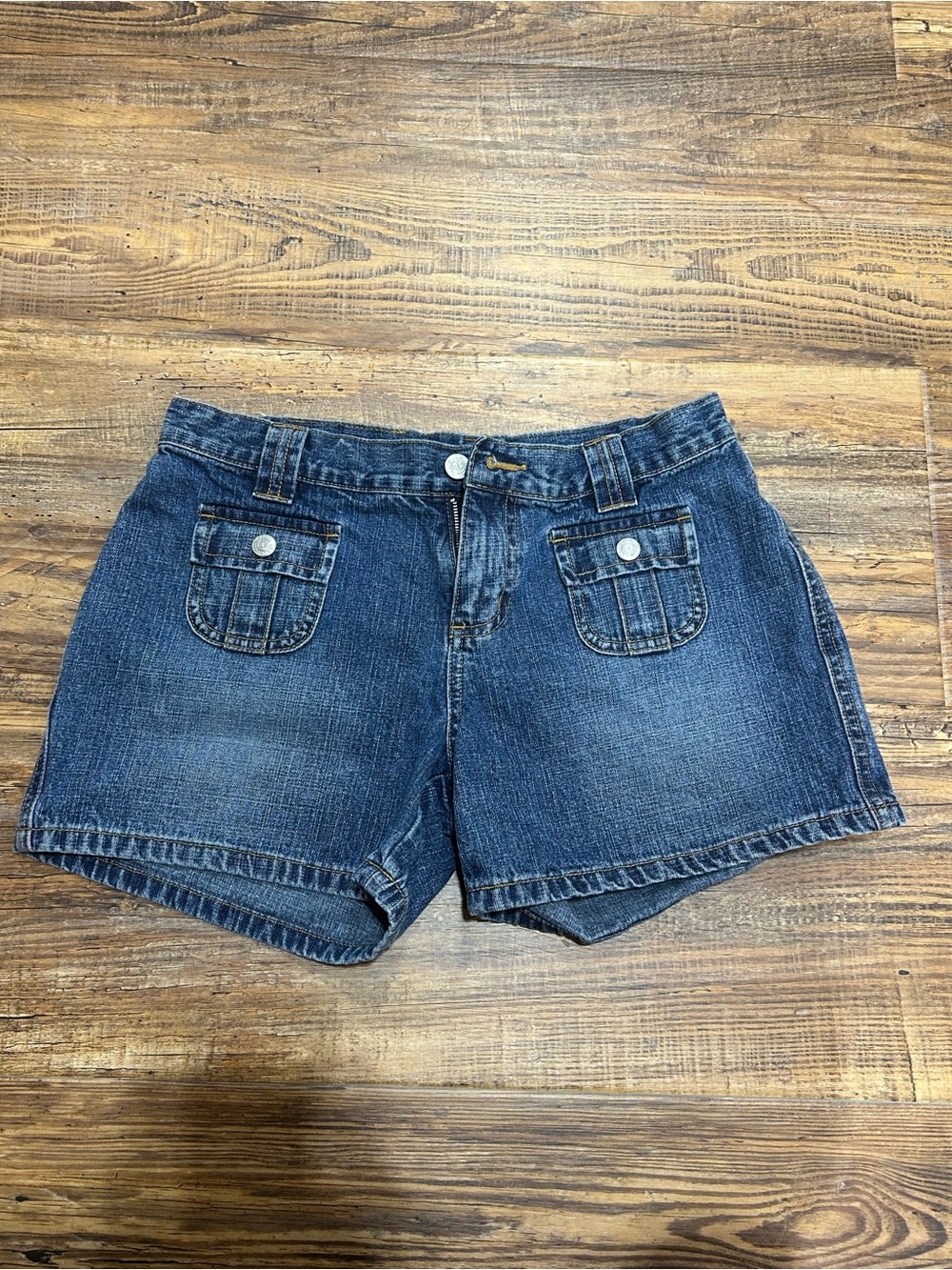 Vintage Polo by Ralph Lauren Dark Blue Denim Jean Shorts w/Snap Pockets